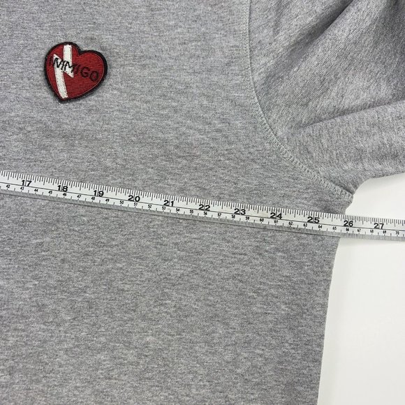 Inimigo Mens Hoodie Embroidery Grey Sweater Red Heart Logo Supima Cotton 4XL New - Picture 11 of 12